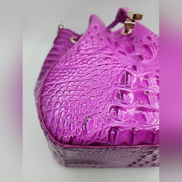 Brahmin Melinda Bucket Bag Deep Fuchsia NWT - Picture 7 of 11